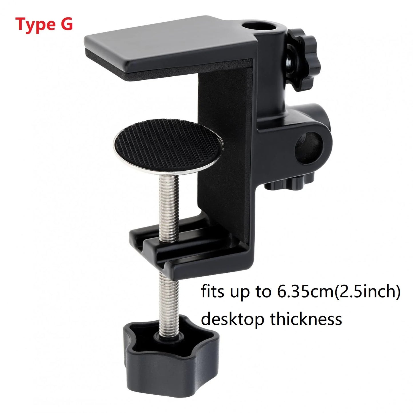 2-in-1 Heavy Duty Table Mounting Clamp, Metal Desktop Clamp, Microphone Clamp Holder for Microphone Suspension Boom Scissor Arm/Desk Lamp