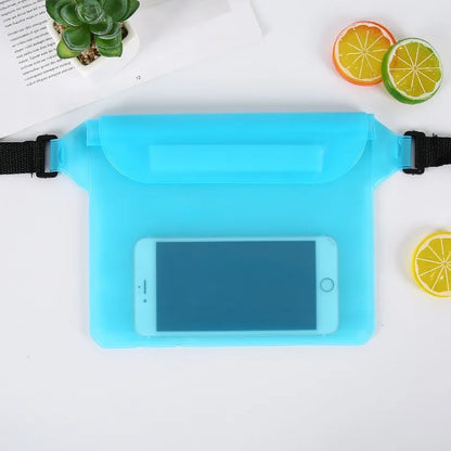 Riñonera impermeable de PVC para natación, funda de teléfono con Triple sellado para playa, fiestas acuáticas al aire libre, buceo a la deriva