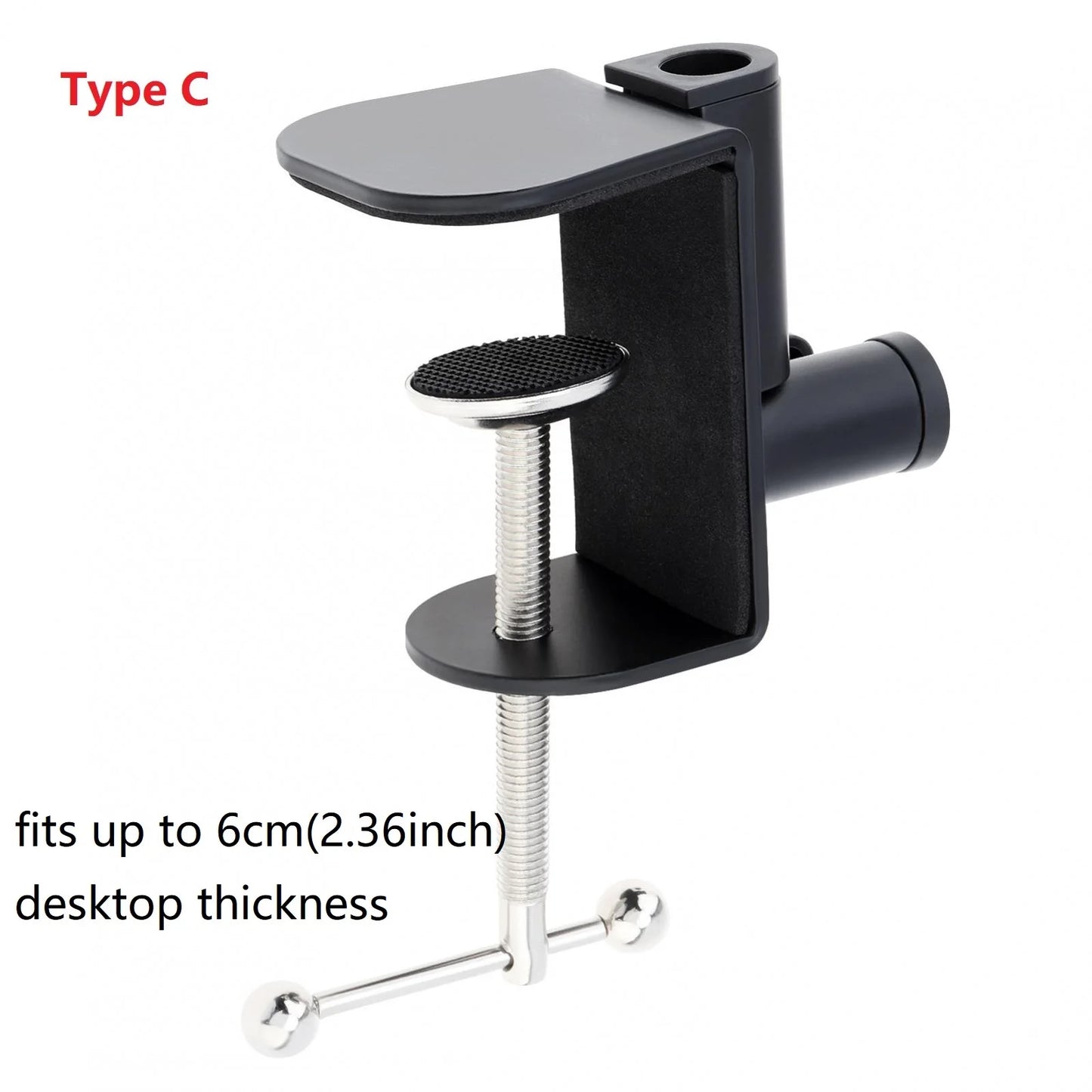 2-in-1 Heavy Duty Table Mounting Clamp, Metal Desktop Clamp, Microphone Clamp Holder for Microphone Suspension Boom Scissor Arm/Desk Lamp