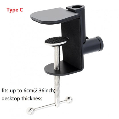 2-in-1 Heavy Duty Table Mounting Clamp, Metal Desktop Clamp, Microphone Clamp Holder for Microphone Suspension Boom Scissor Arm/Desk Lamp