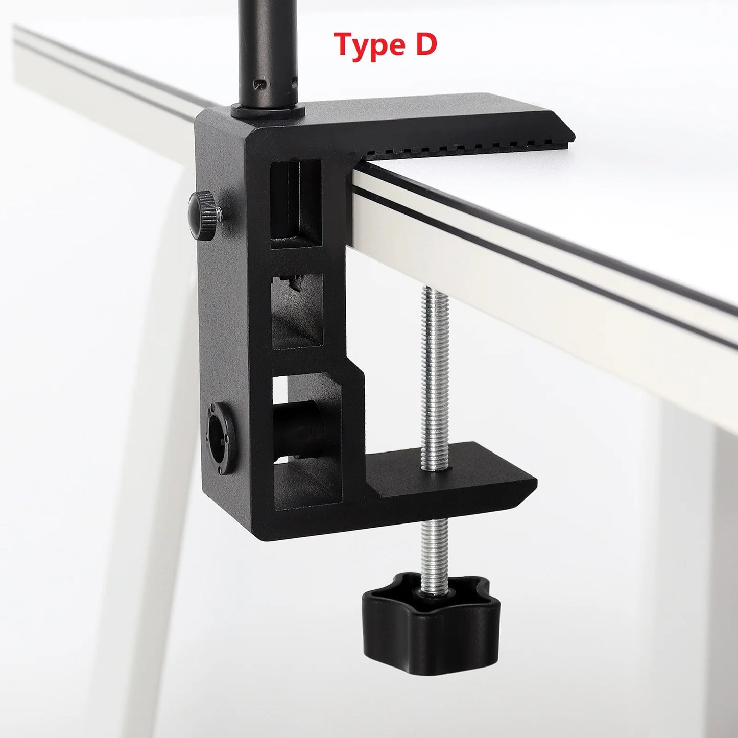 2-in-1 Heavy Duty Table Mounting Clamp, Metal Desktop Clamp, Microphone Clamp Holder for Microphone Suspension Boom Scissor Arm/Desk Lamp