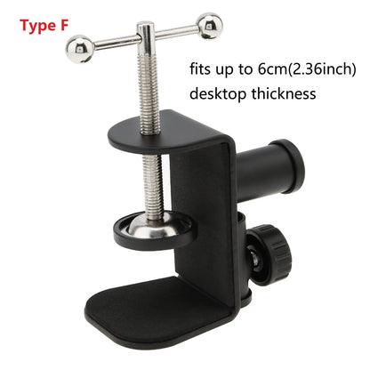 2-in-1 Heavy Duty Table Mounting Clamp, Metal Desktop Clamp, Microphone Clamp Holder for Microphone Suspension Boom Scissor Arm/Desk Lamp