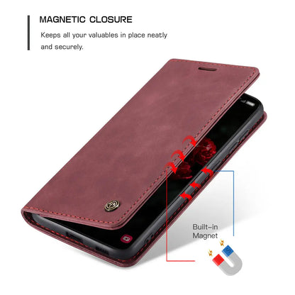 Funda de teléfono de cuero con tapa magnética S24FE para Samsung Galaxy S24 FE S24Plus Capa con ranura para tarjeta de crédito funda tipo billetera para Galaxy S24 Ultra