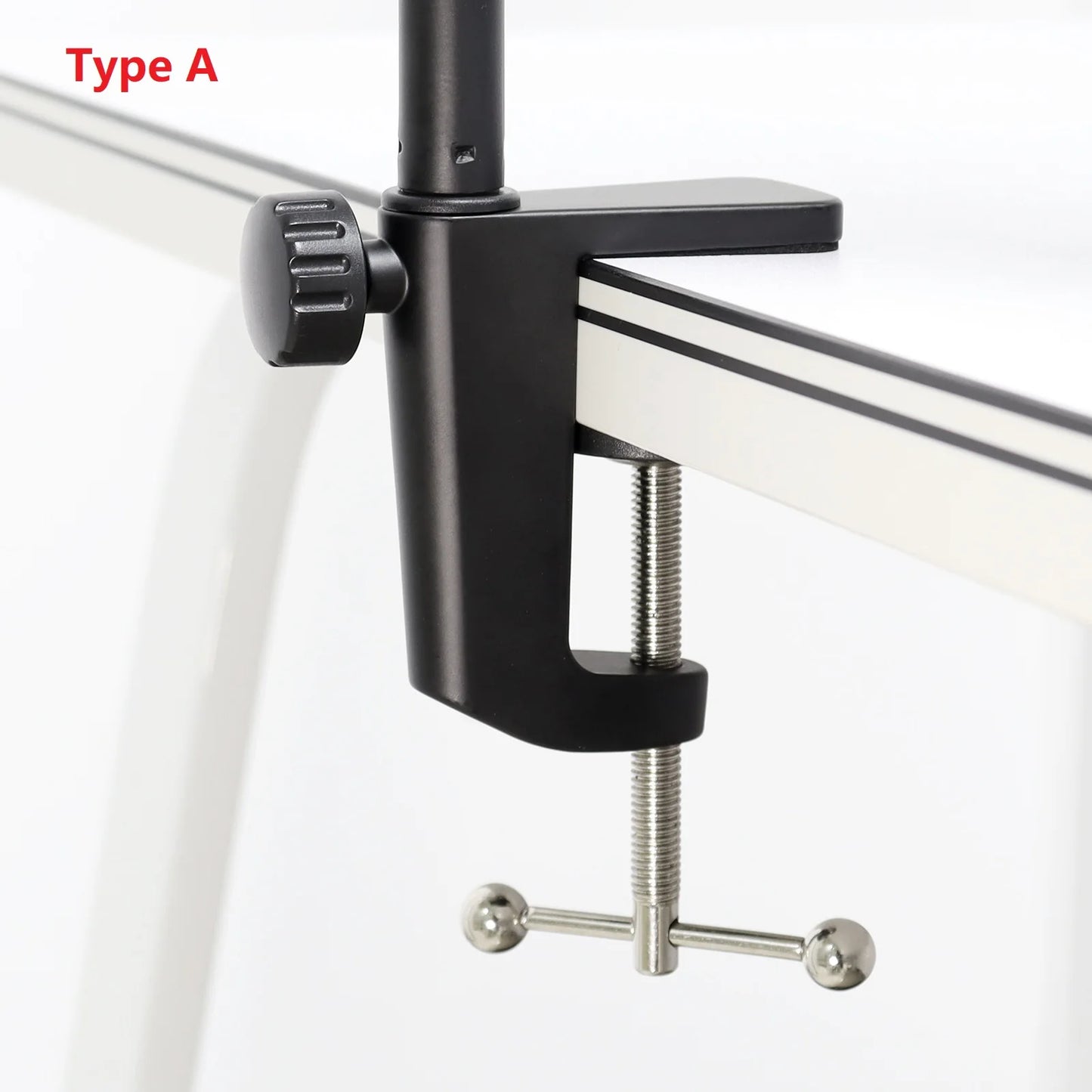 2-in-1 Heavy Duty Table Mounting Clamp, Metal Desktop Clamp, Microphone Clamp Holder for Microphone Suspension Boom Scissor Arm/Desk Lamp