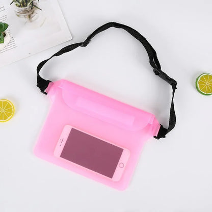 Riñonera impermeable de PVC para natación, funda de teléfono con Triple sellado para playa, fiestas acuáticas al aire libre, buceo a la deriva