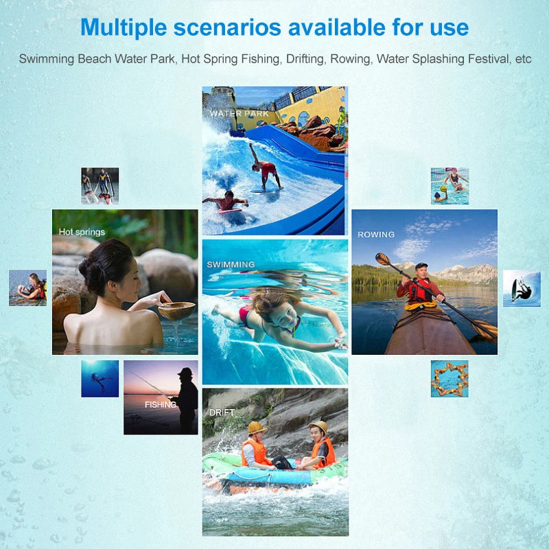 Riñonera impermeable de PVC para natación, funda de teléfono con Triple sellado para playa, fiestas acuáticas al aire libre, buceo a la deriva