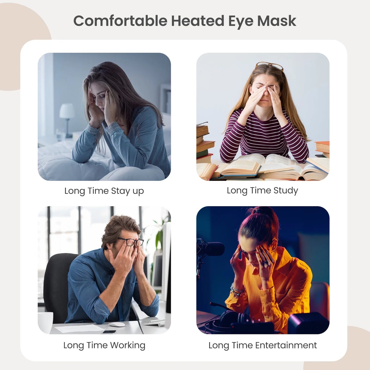 Heated Eye Massager with Air Compression, FSA HSA Eligible, Birthday Gifts Eye Mask for Relax, Reduce Strain