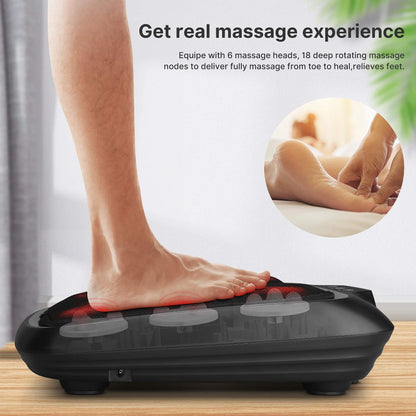 Foot Massager with Heating,Shiatsu Foot Massager for Circulation, Back Massager, Foot Warmer and Massager for Neuropathy Muscle Pain Relief Plantar Fasciitis, Gifts for Women Men