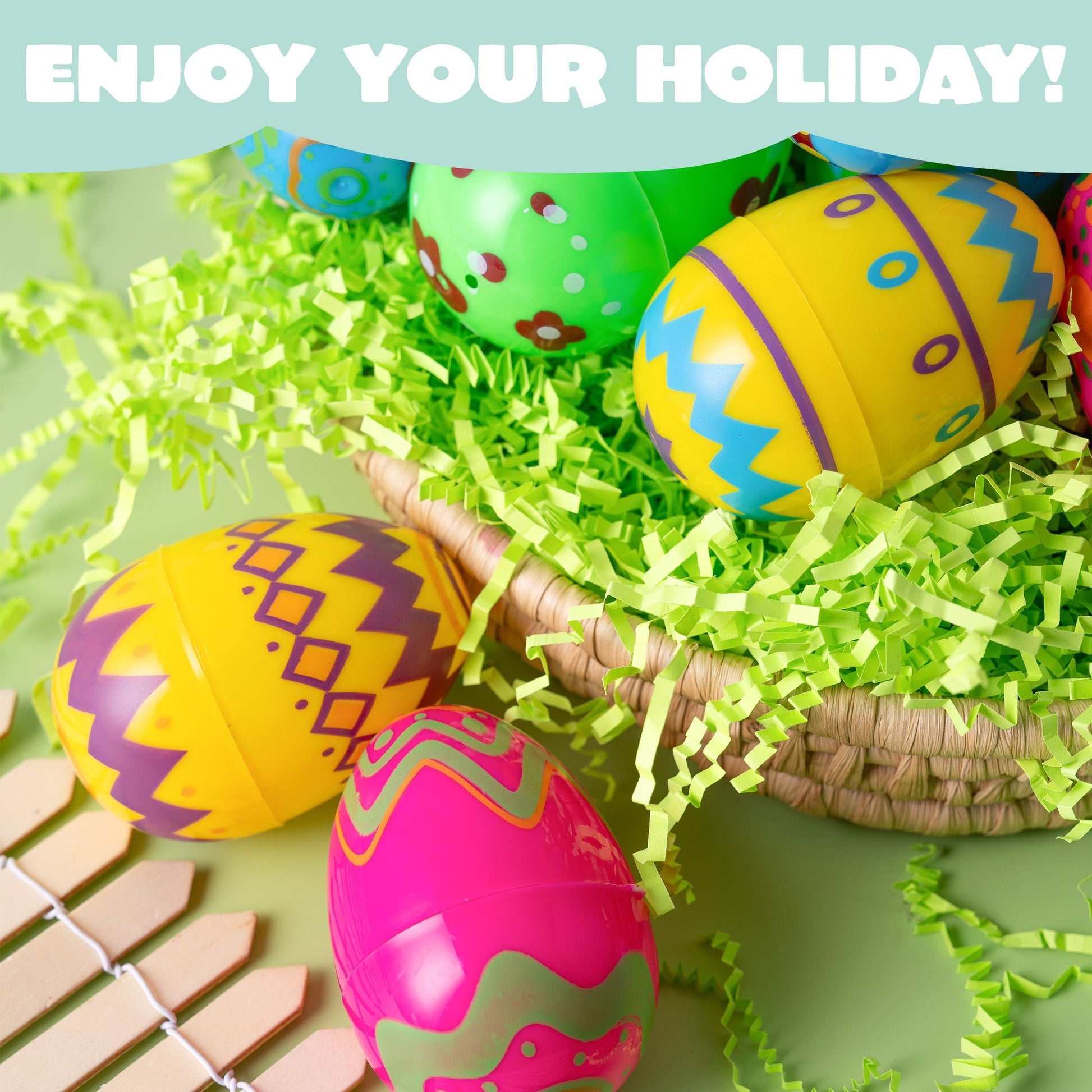 Printed Easter Eggs 36 Pcs 3.15", Plastic Fillable Empty Easter Eggs Bulk for Easter Hunt, Basket Stuffers Filler, Classroom Prize Supplies,Party Favors
