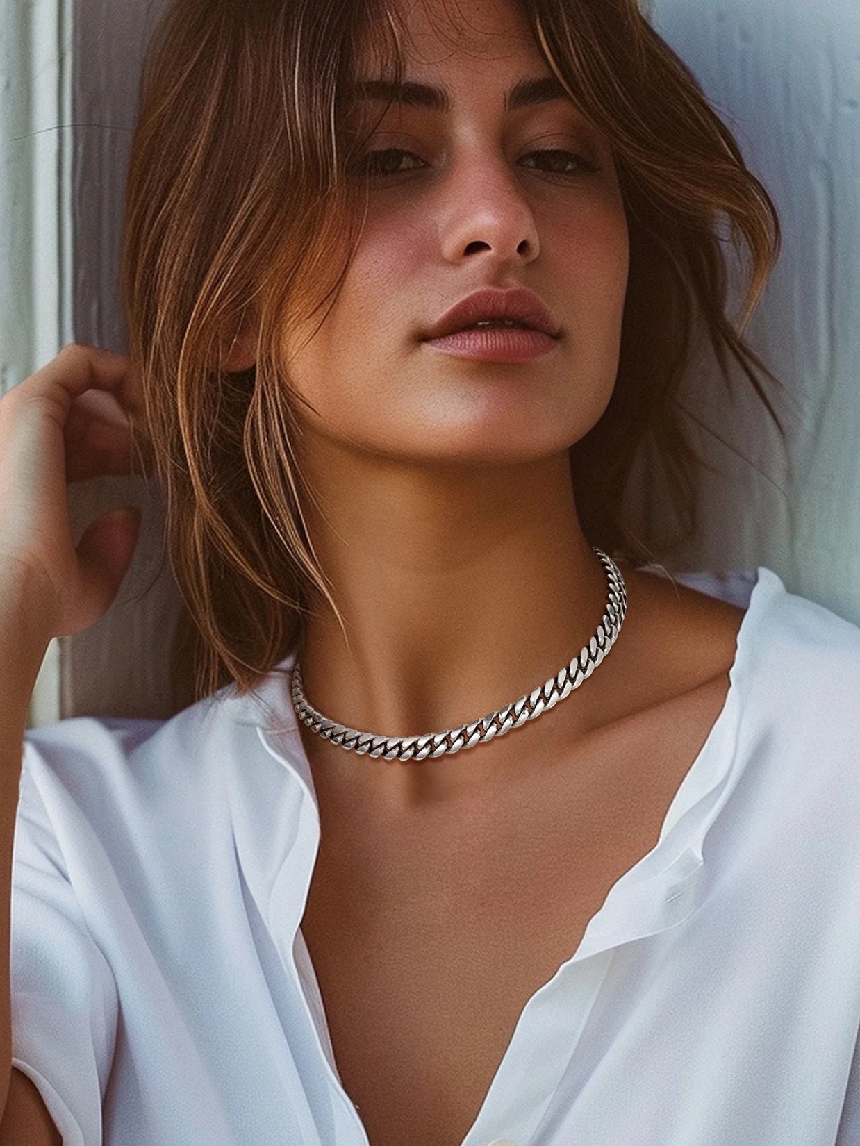 Men'S Stainless Steel Cuban Link Chain Necklace 10MM 18Inch Hip Hop Jewelry Gift for Dad Son