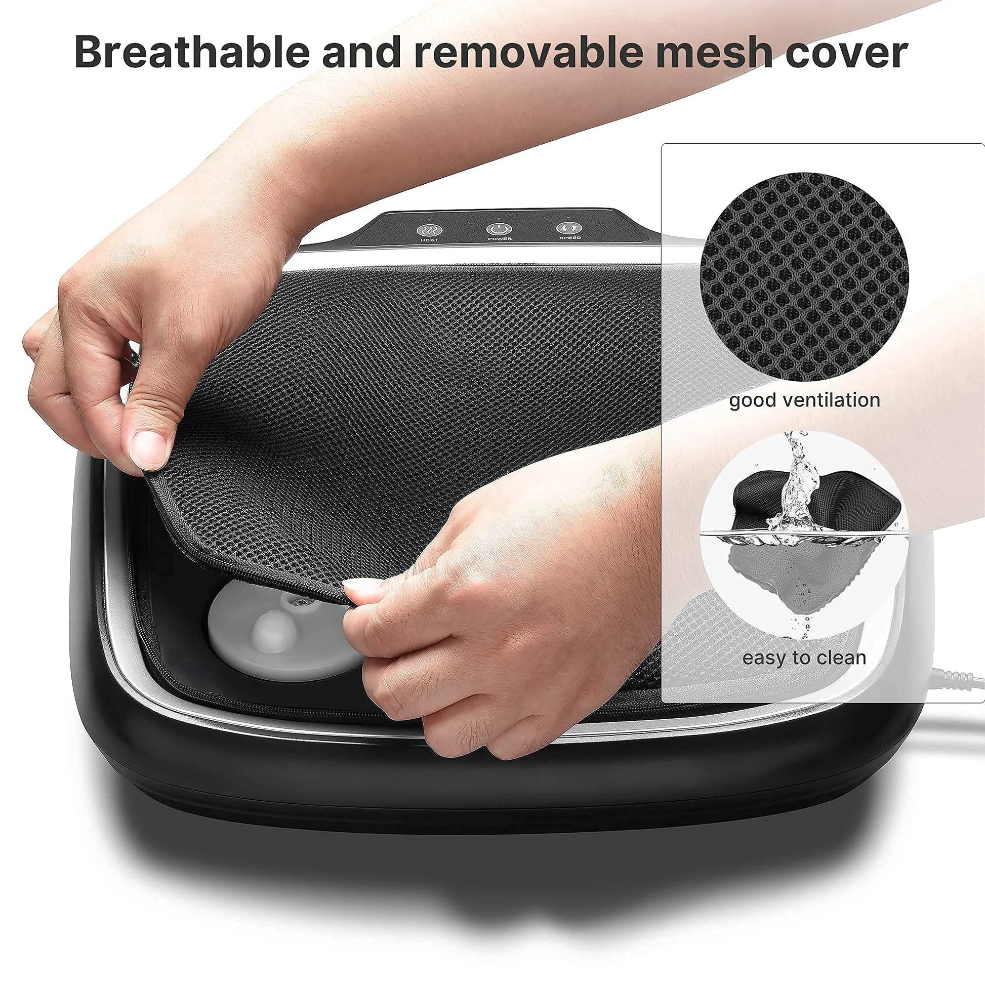 Foot Massager with Heating,Shiatsu Foot Massager for Circulation, Back Massager, Foot Warmer and Massager for Neuropathy Muscle Pain Relief Plantar Fasciitis, Gifts for Women Men