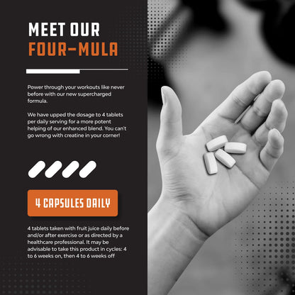 Tri-Phase Creatine Tablets, Pre Workout Supplement for Muscle Mass and Recovery, 120 Ct